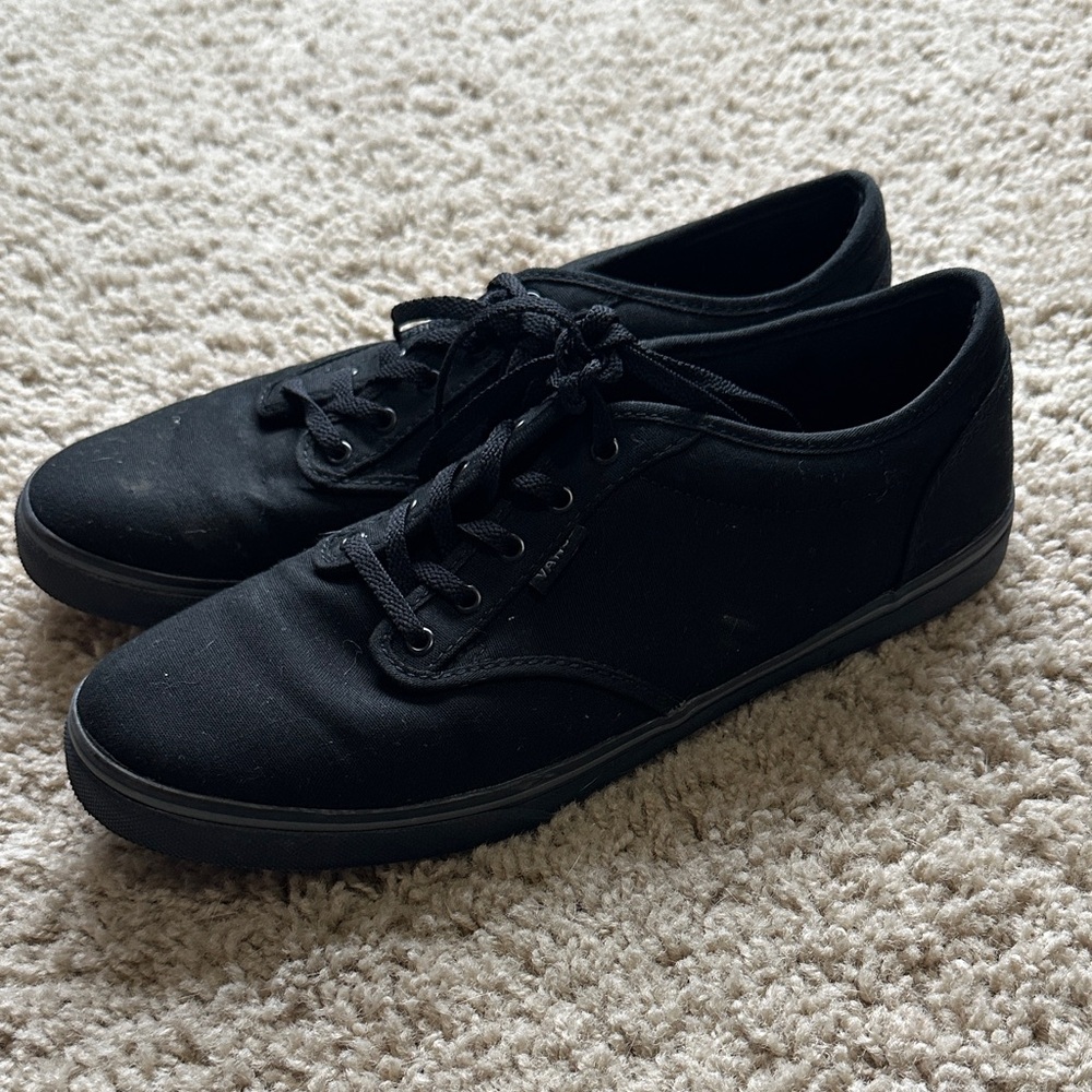 Vans Black Low-Top Canvas Sneakers
